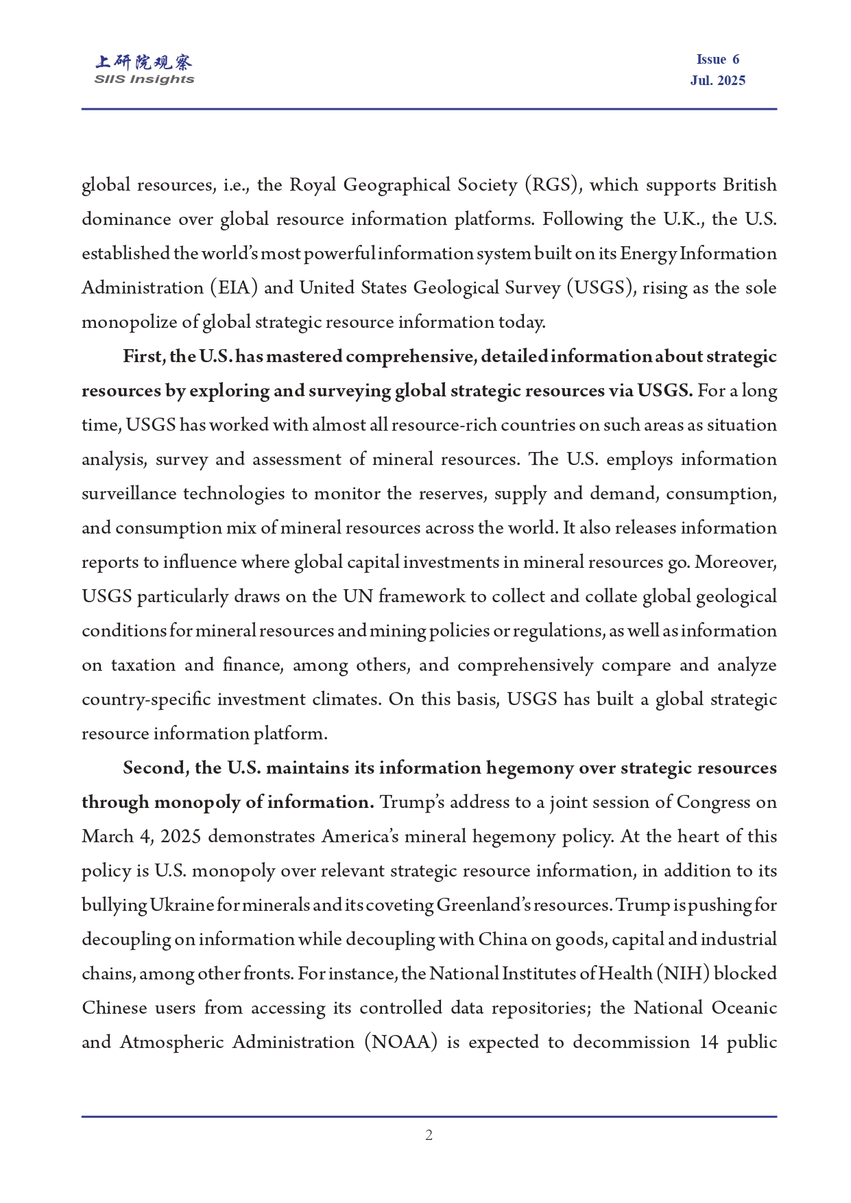 《上研院观察》SIIS Insights_2025_EN No.6_警惕战略资源竞争中的美国“信息霸权”_page-0002.jpg