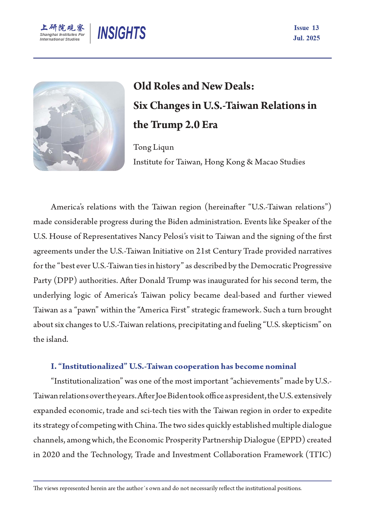 《上研院观察》SIIS Insights_2025_EN No.13_旧角色与新交易：特朗普2.0时期美台关系的六点变化_page-0001.jpg